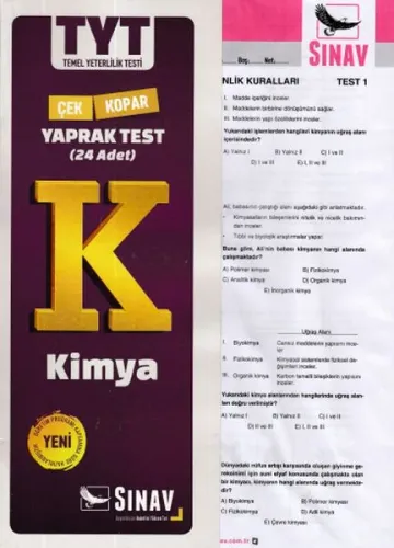 Sınav TYT Kimya Yaprak Test (Yeni)