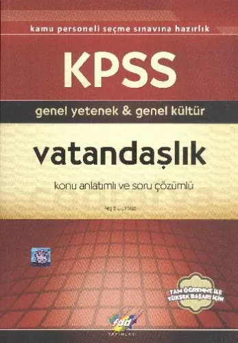Fdd KPSS Genel Yetenek Genel Kültür Vatandaslik Konu Anlatımlı