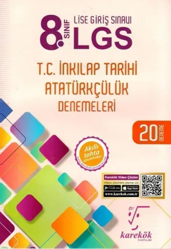Karekök 8. Sınıf LGS T.C. İnkılap Tarihi Atatürkçülük 20 Deneme (Yeni)