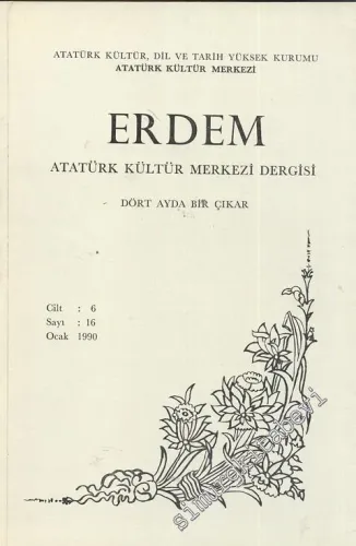 Erdem Dergisi - Sayı 16, Cilt 5, Ocak 1990