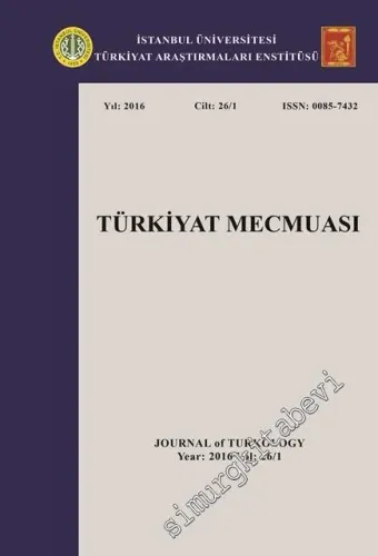 Türkiyat Mecmuası - Sayı: 26/1       2016
