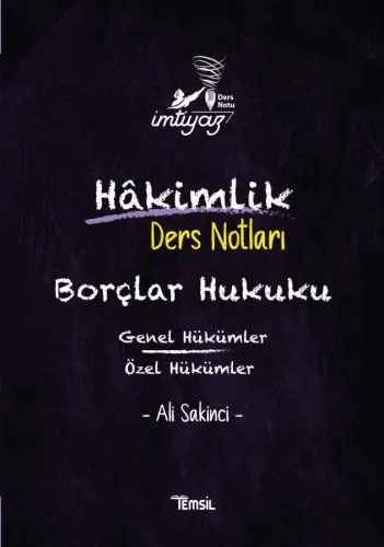 İmtiyaz Borçlar Hukuku Genel Hükümler & Özel Hükümler Ders Notları