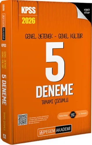 Pegem KPSS GY GK Tamamı Çözümlü 5 Deneme 2026