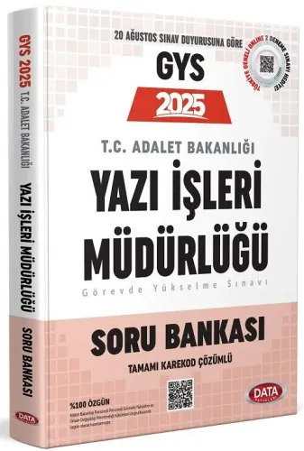 Data Yayınları 2025 Adalet Bakanlığı Yazı İşleri Müdürlüğü GYS Soru Ba