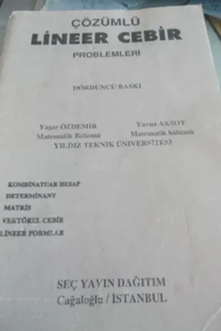 Çözümlü Lineer Cebir