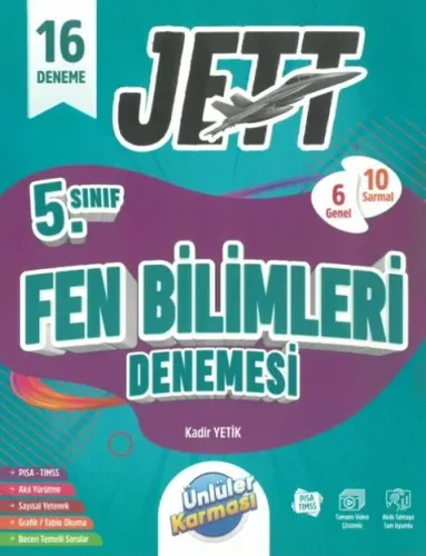 Ünlüler Karması 5. Sınıf Jett Fen Bilimleri 16 Deneme Seti