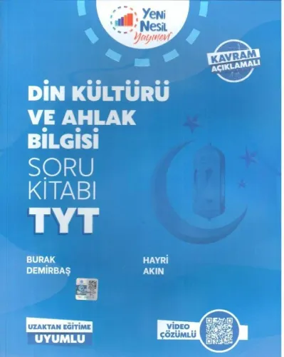 Yeni Nesil Yayınları TYT Din Kültürü ve Ahlak Bilgisi Soru Kitabı