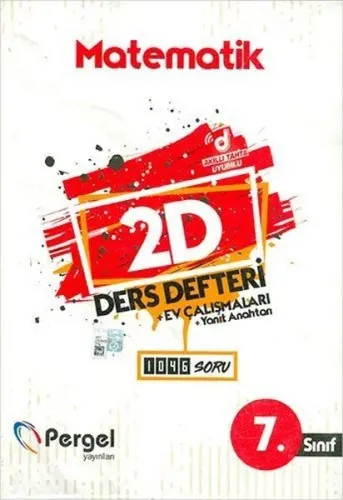 Pergel Yayınları 7. Sınıf Matematik 2D Ders Defteri Ev Çalışmaları