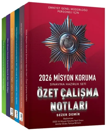 Sezer Demir 2026 Misyon Koruma Sınavı Hazırlık Seti Konu Anlatımı ve Soru Bankaları 6 Kitap