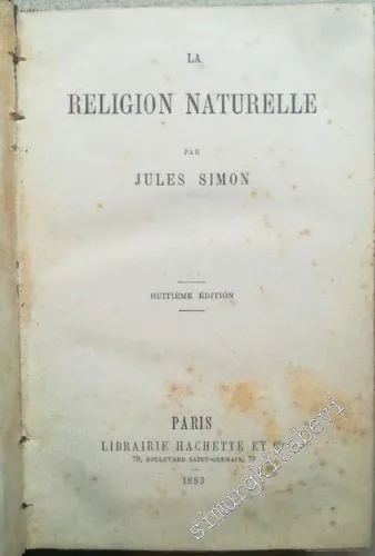 La Religion Naturelle -        1883