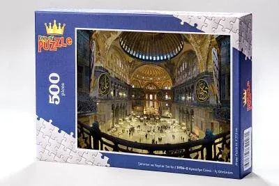 Şehirler ve Yapılar Serisi - Ayasofya Camii - İç Görünüm 500 Parça Puzzle