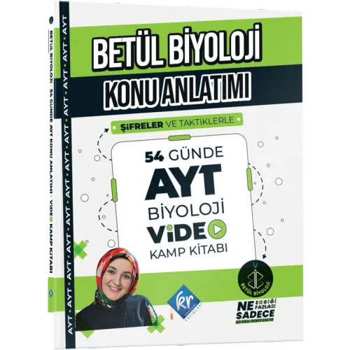 Betül Biyoloji Konu Anlatımı 54 Günde AYT Biyoloji Video Kamp Kitabı