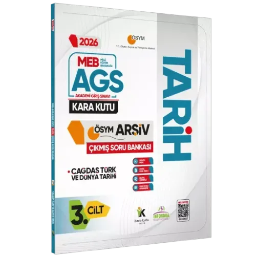 Kara Kutu Yayınları 2026 MEB-AGS Tarihinin Kara Kutusu 3.Cilt Çağdaş Türk ve Dünya Tarihi ÖSYM Çıkmış Soru Bankası