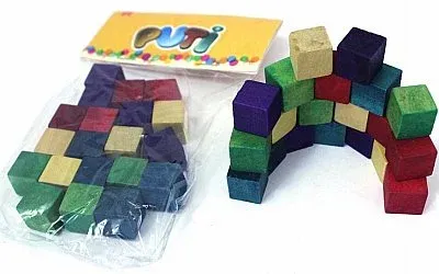 PUTİ RENKLİ AHŞAP KÜP 8870