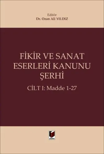 Fikir ve Sanat Eserleri Kanunu Şerhi (Cilt I: Madde 1-27)