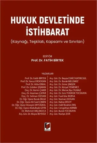 Hukuk Devletinde İstihbarat