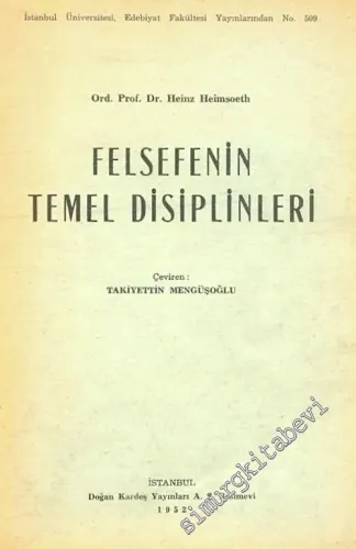 Felsefenin Temel Disiplinleri -        1952