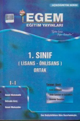 1. Sınıf (Lisans - Önlisans) Ortak I-1