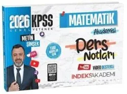 İNDEKS AKADEMİ 2026 KPSS MATEMATİK AKADEMİSİ VİDEO DERS NOTLARI