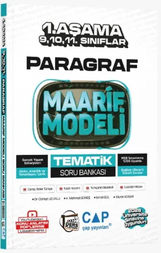 Çap Yayınları Üniversiteye Hazırlık Paragraf Ders Platosu Maarif Model