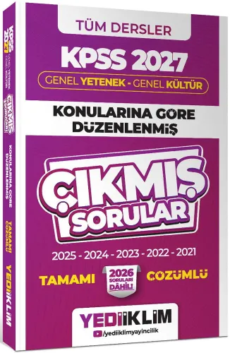 Yediiklim Yayınları 2027 KPSS Genel Yetenek Genel Kültür Konularına Gö