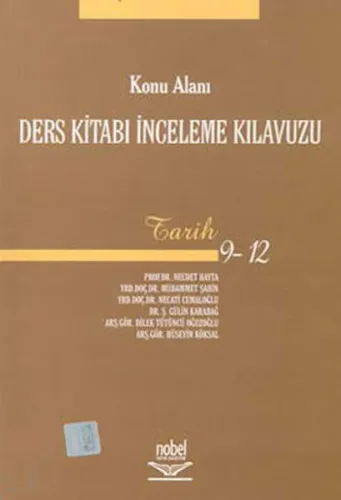 Konu Alanı Ders Kitabı İnceleme Kılavuzu Tarih