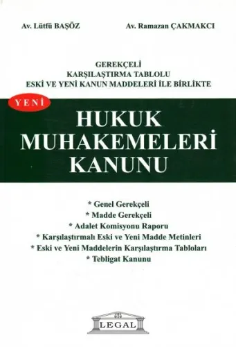 Yeni Hukuk Muhakemeleri Kanunu (Gerekçeli Karşılaştırmalı Eski ve Yeni Madde Metinleri) (Büyük Boy)