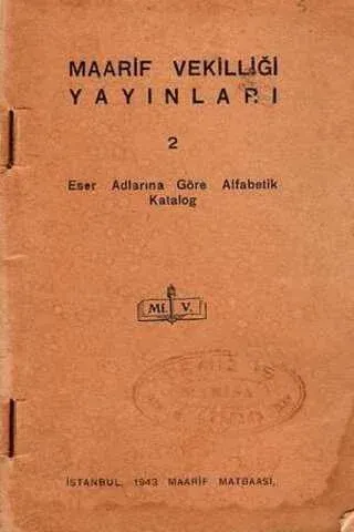 Eser Adlarına Göre Alfabetik Katalog