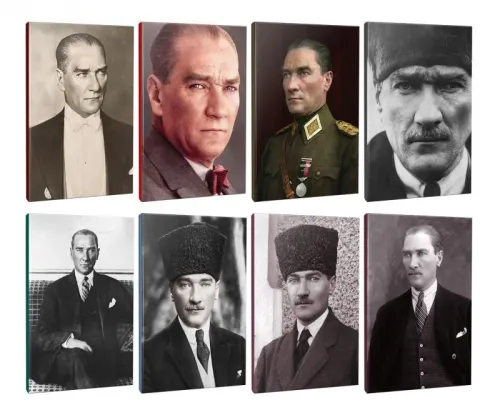 8li Atatürk- Çizgili Okul Defteri Seti 64 Sayfa 13,5x19,5cm -5 