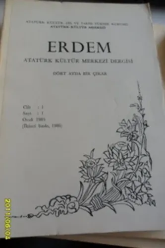 Erdem Atatürk Kültür Merkezi Dergisi 1985 Cilt 1 Sayı 1
