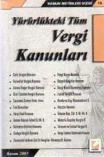 Yürürlükteki Tüm Vergi Kanunları