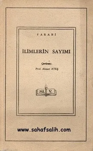 İlimlerin Sayımı (İhsa'-ül-ulum) Farabi 1955 Baskı