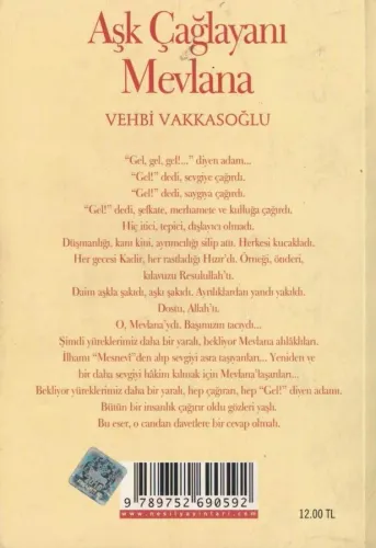 Aşk Çağlayanı Mevlana Vehbi Vakkasoğlu Nesil %73 indirimli
