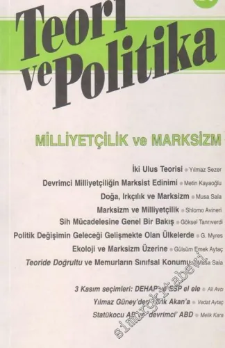 Teori ve Politika Dergisi - Dosya: Milliyetçilik ve Marksizm - 27       2003
