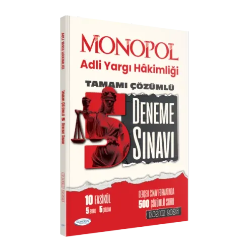 Adli Yargı Hakimliği Tamamı Çözümlü 5 Deneme Sınavı Yayın Kurulu