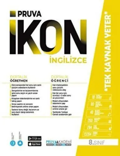 Pruva Akademi 8. Sınıf İngilizce İkon Konu Anlatımlı
