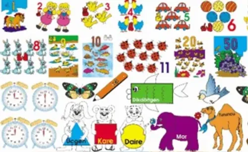 Sayılar Renkler Şekiller Puzzle 42 Parça