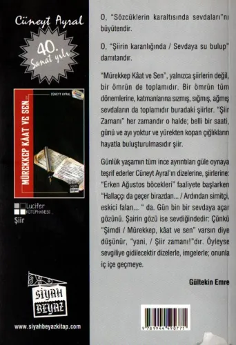 Mürekkep Kaat ve Sen Cüneyt Ayral Siyah Beyaz %61 indirimli