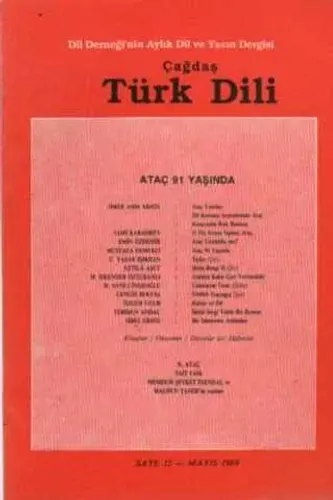Çağdaş Türk Dili Dergisi 1989 / 15