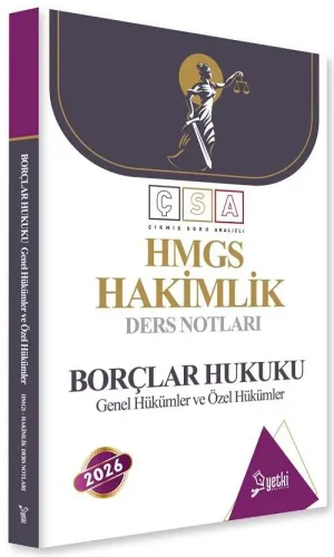 Yetki Yayınları 2026 HMGS Hakimlik Borçlar Hukuku Genel ve Özel Hüküml