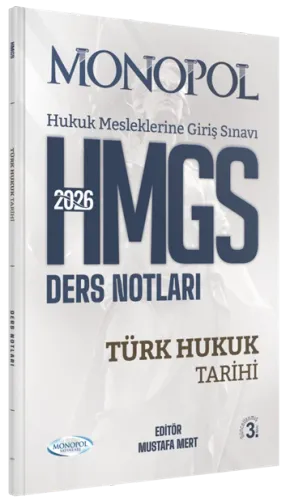 Monopol Yayınları 2026 HMGS Türk Hukuk Tarihi Ders Notları