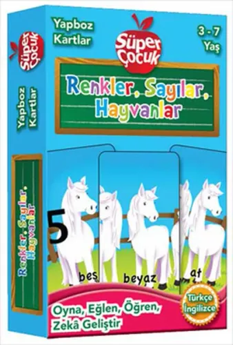Yapboz Kartlar Renkler, Sayılar, Hayvanlar 3 7 Yaş Oyna Eğlen Öğren Zeka Geliştir