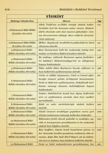 Mektubat Tercümesi 1.Cilt (Kırık Manalı - İzahlı)