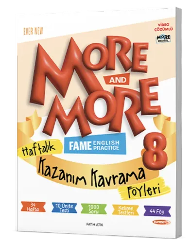 8. SINIF MORE & MORE HAFTALIK KAZANIM KAVRAMA FÖYLERİ (40 FÖY)