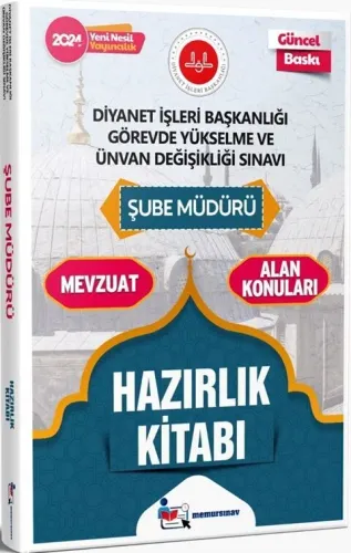 Memur Sınav Yayınları 2024 Diyanet İşleri Başkanlığı GYS ve UDS Şube Müdürü Hazırlık Kitabı