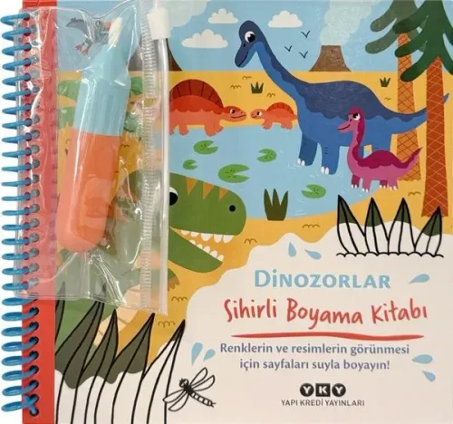 Dinozorlar - Sihirli Boyama Kitabı (Ciltli)