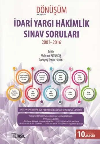 İdari Yargı Hakimlik Sınav Soruları 2001-2016