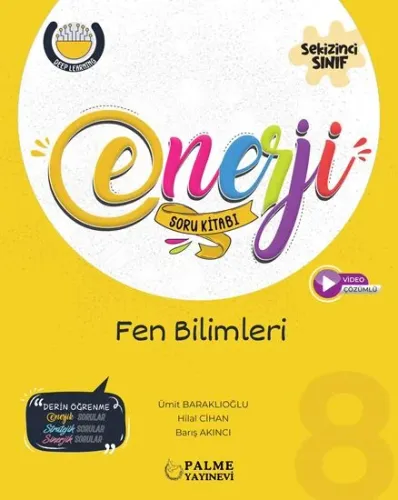 Palme Yayınları 8.Sınıf Enerji Fen Bilimleri Tamamı Çözümlü Soru Kitabı