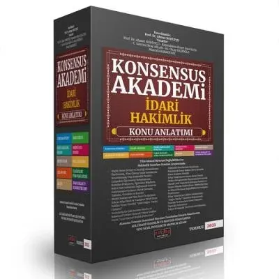 Konsensus Akademi İdari Hakimlik Konu Anlatımı Set