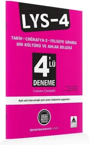 LYS-4 Coğrafya-2-Felsefe Grubu-Din Kültürü ve Ahlak Bilgisi 4 lü Deneme